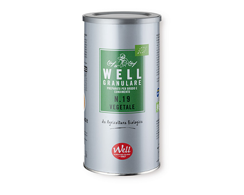 Organic vegetable broth granular 1kg WELL No.19 – cooking base.